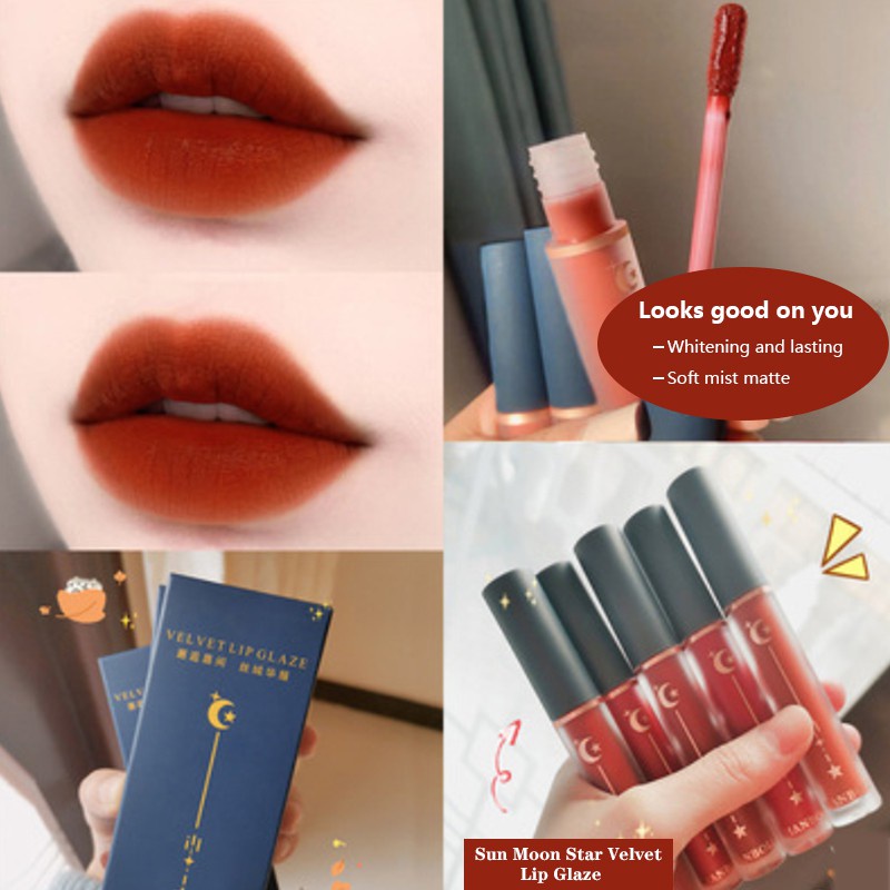 【Shiny B&S】son nội địa trung Matte Lipstick Son màu thấm nước Màu lâu phai Màu thời trang VE môi son dưỡng