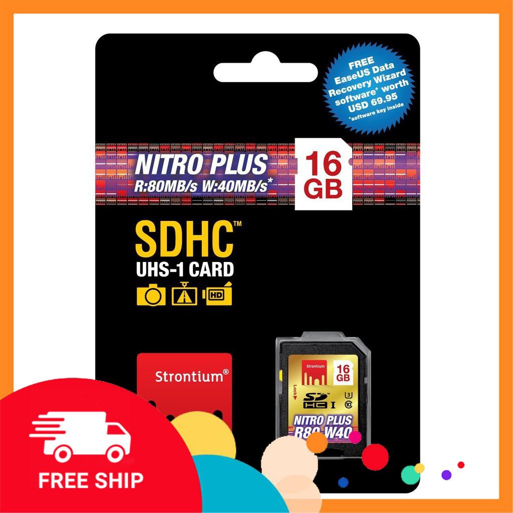 Thẻ nhớ Strontium MicroSD Nitro Plus UHS-1 U3 (Support 4k) 16Gb