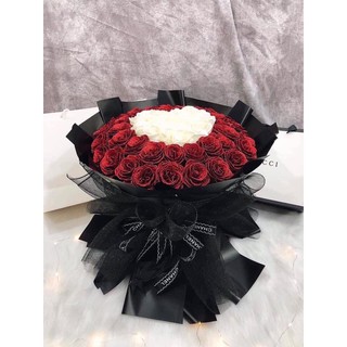 Giấy bó hoa - giấy hàn cứng màu đen
