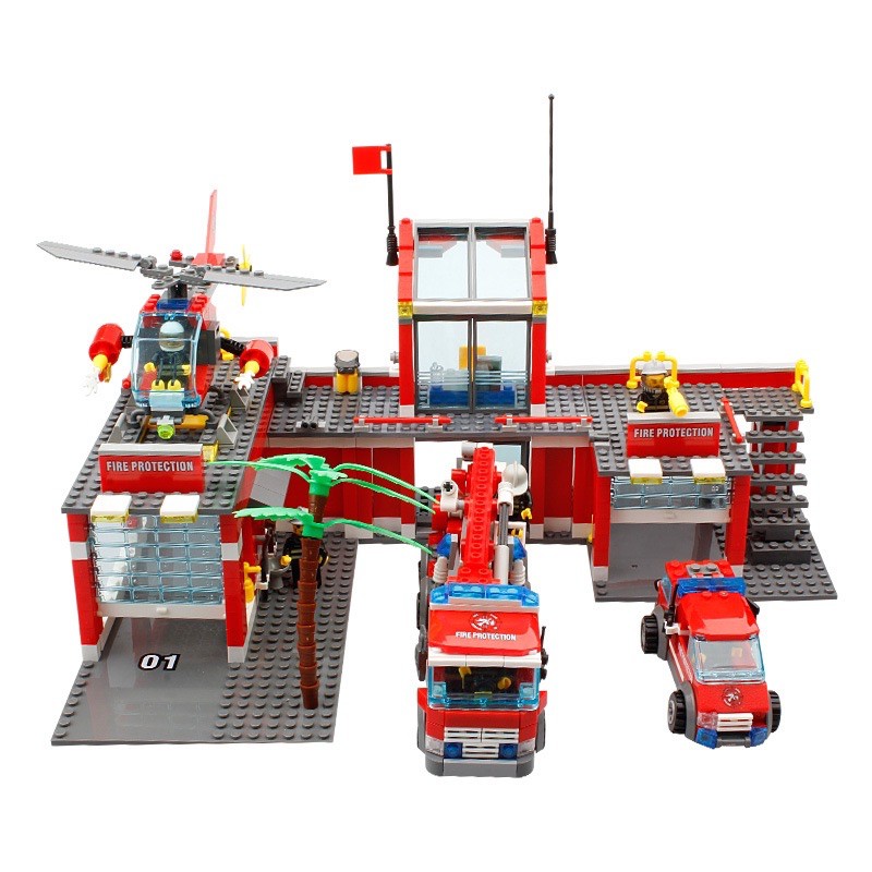 Lego con trai lắp ráp Bộ cứu hỏa  774miếng ghép - đồ chơi xếp hình