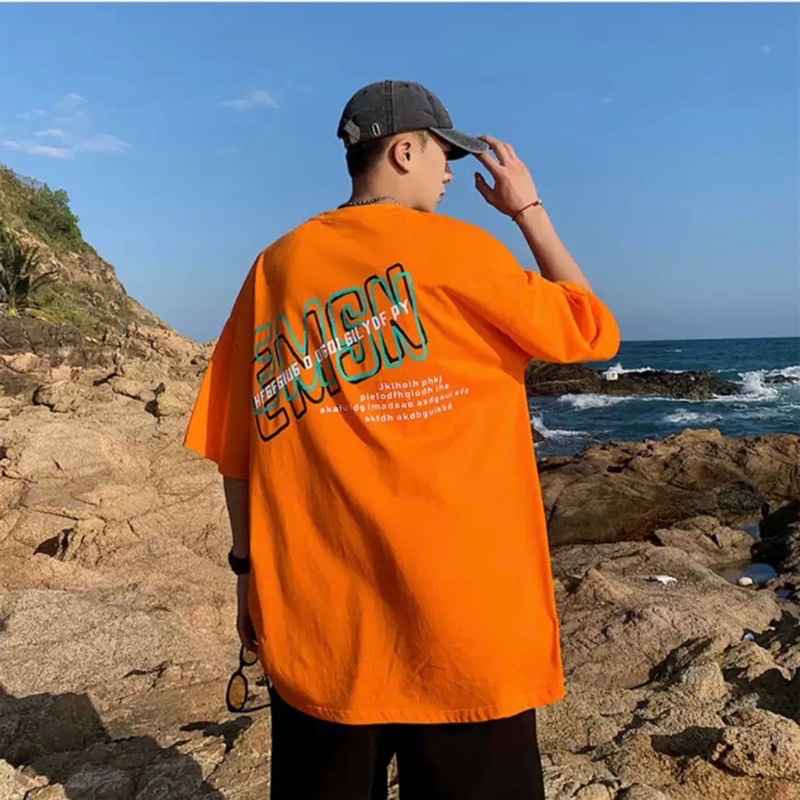 Áo thun phông nam nữ PINK tay lỡ form rộng EMSN Unisex