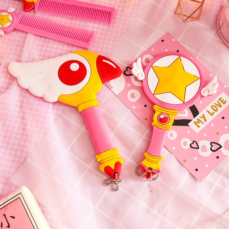 (Đọc kĩ mô tả) Gương mini Sakura Thủ Lĩnh Thẻ Bài, Thủy Thủ Mặt Trăng (Cardcaptor Sakura/Sailor Moon) mẫu 1
