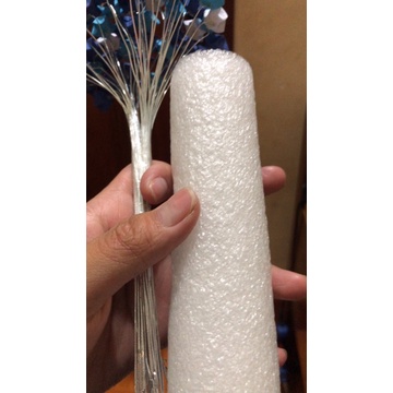 [1 XỐP] CẮM HOA TRẮNG TRÒN đường kính 4cm