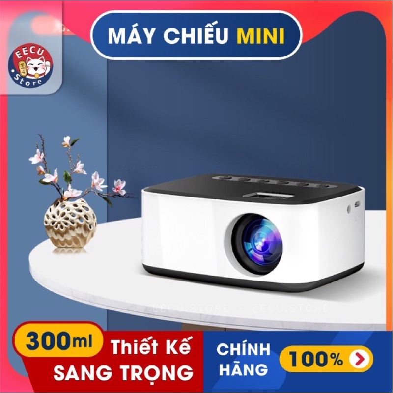 Máy Chiếu mini T20 giải trí - Hỗ trợ kết nối đa phương tiện - Eecu Store