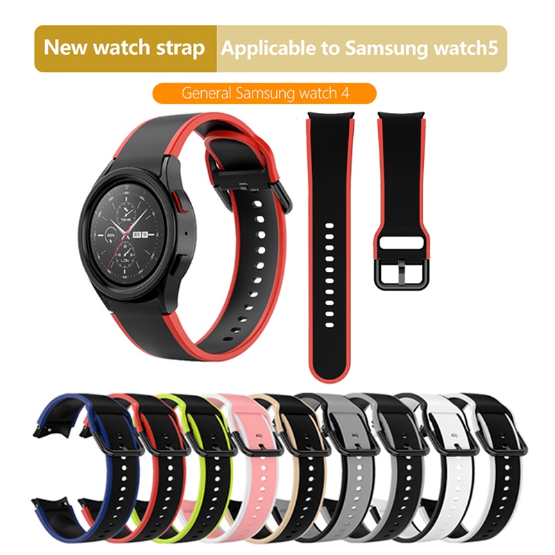Dây Đeo Thay Thế Bằng Silicone Nhiều Màu Sắc Cho Đồng Hồ Thông Minh Samsung Watch 4 / 5 40 / 44Mm 5 Pro 45Mm
