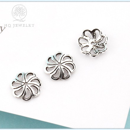 Charm chụp hạt, bọc hạt họa tiết hoa văn - NQ Jewelry