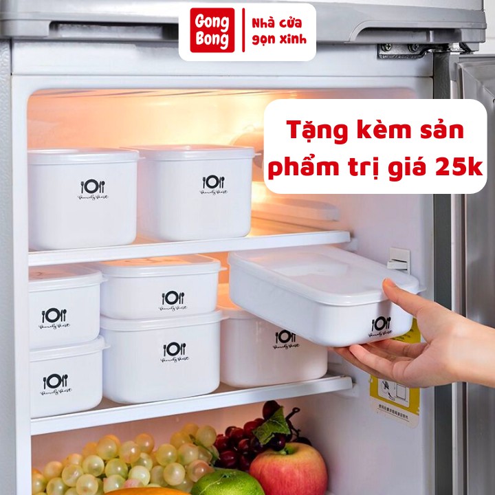 Hộp đựng thực phẩm tủ lạnh trữ đông bảo quản thức ăn chất liệu nhựa tupperware cao cấp an toàn quay lò vi sóng