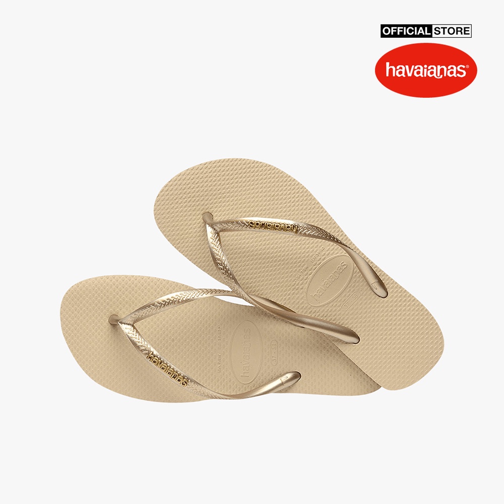 HAVAIANAS - Dép nữ Slim Logo Metallic 4119875-9177