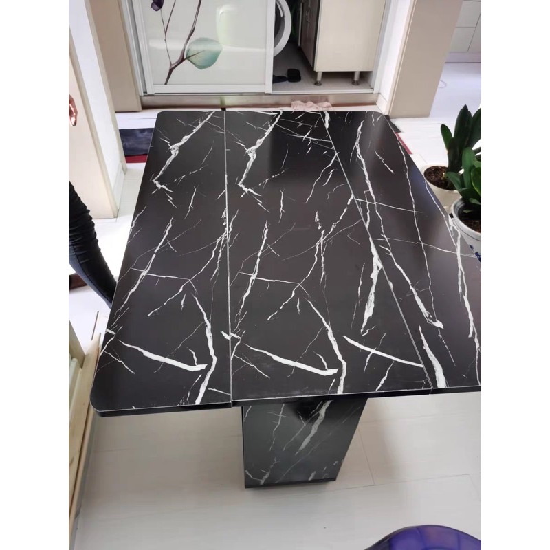 Bàn ăn gấp gọn có bánh xe, Bộ bàn ăn thông minh mở rộng cho 4 đến 6 người ăn kích thước D120 x R70 x C75 | BigBuy360 - bigbuy360.vn