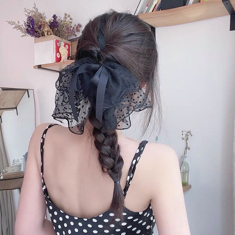 Kẹp Tóc Hình Nơ Ren Đơn Giản Thời Trang Hàn Quốc Cho Nữ