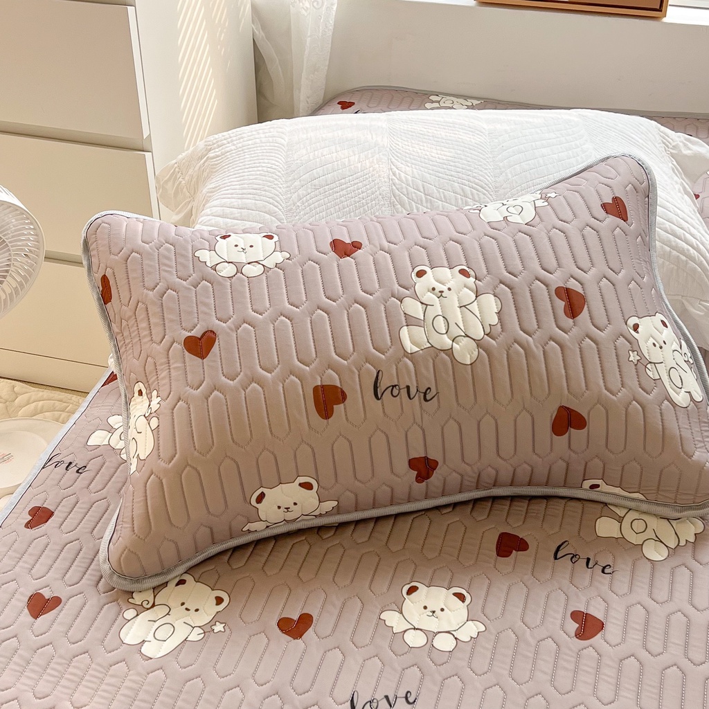 Chiếu điều hòa cao su non 9D M2T BEDDING Luxury vải lụa Tencel mềm mát - Mark Tim Tím