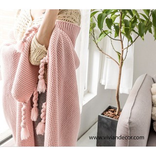 Khăn phủ Sofa phong cách Hàn Quốc, vải len cực mềm mại