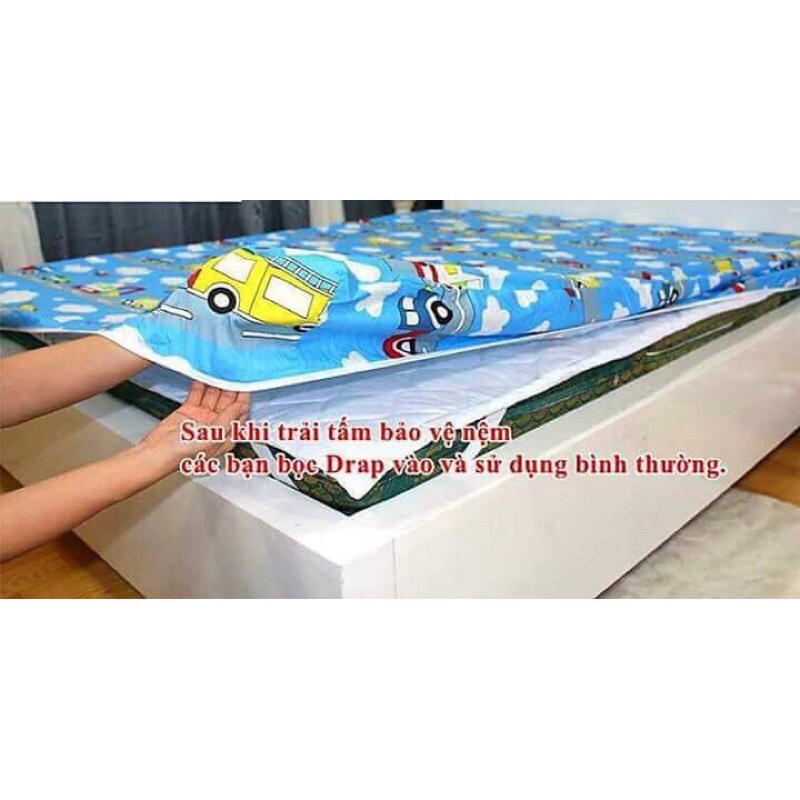 Bảo vệ nệm - drap chống thấm  2 chức năng