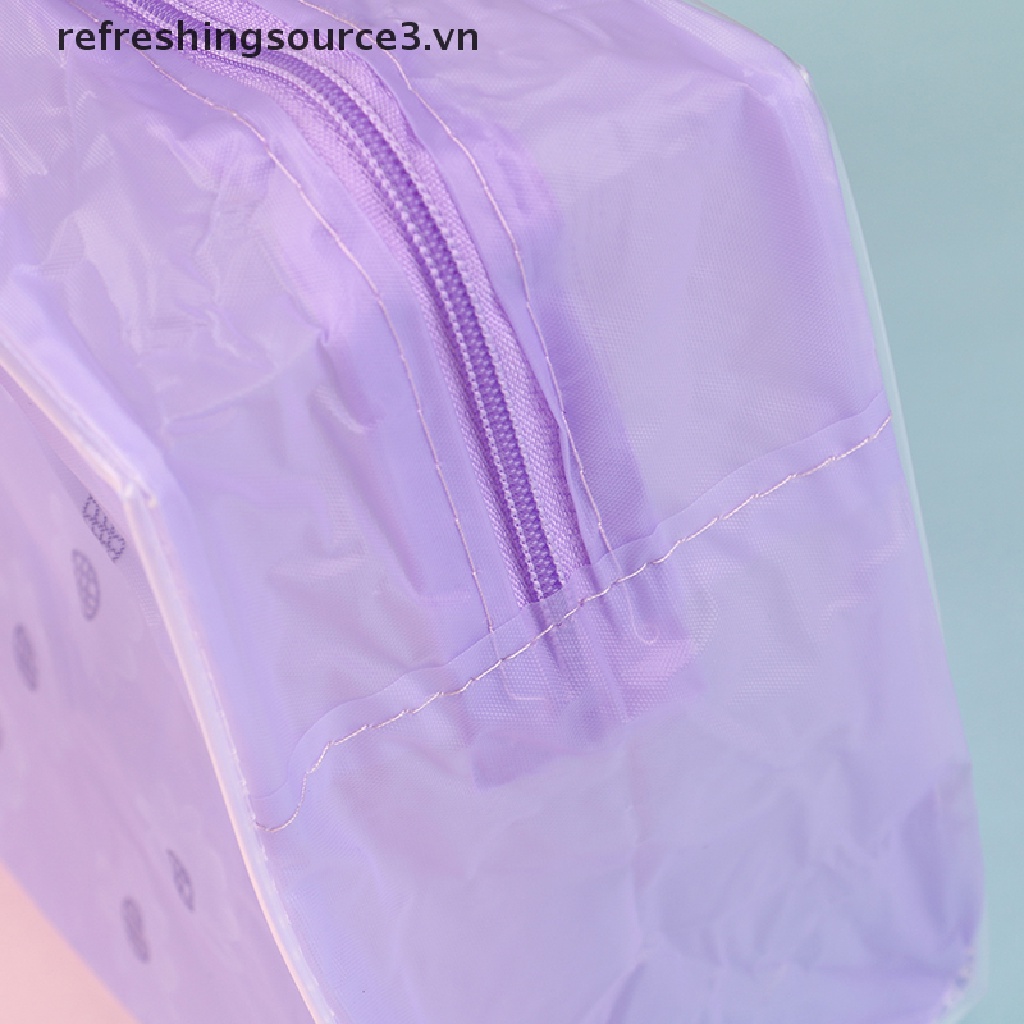 Túi đựng mỹ phẩm bằng nhựa PVC trong suốt có khóa kéo tiện lợi