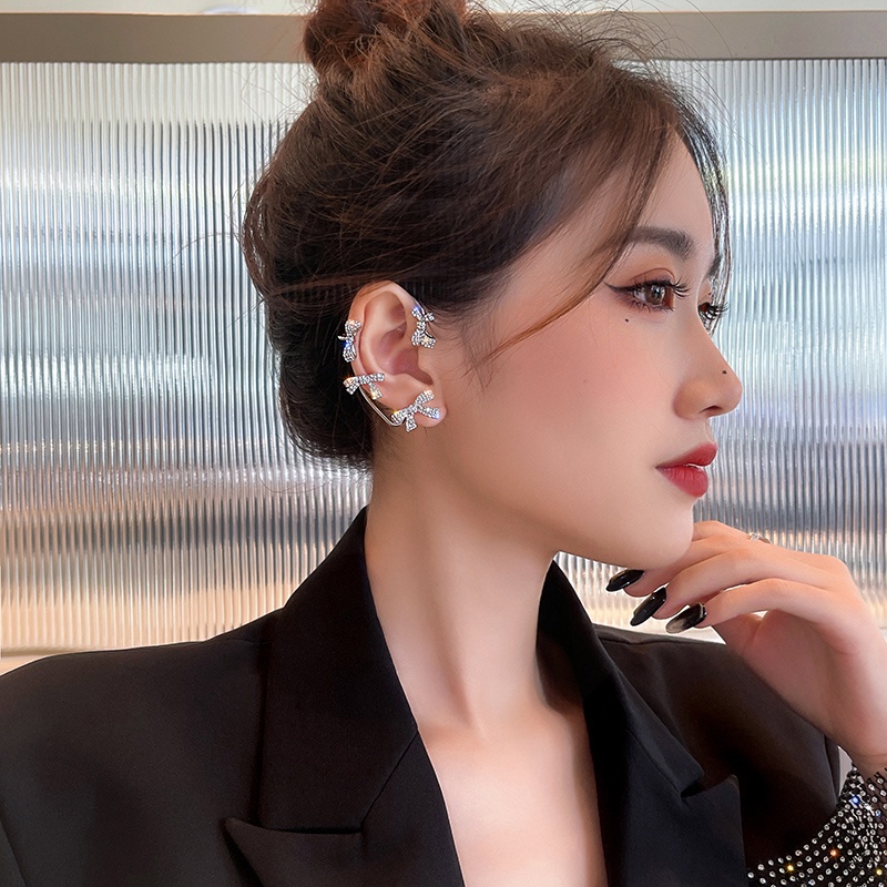 Khuyên Tai Hình Nơ Không Xỏ Lỗ Cao Cấp Phong Cách Hàn Quốc Mới Dành Cho Bạn Nữ