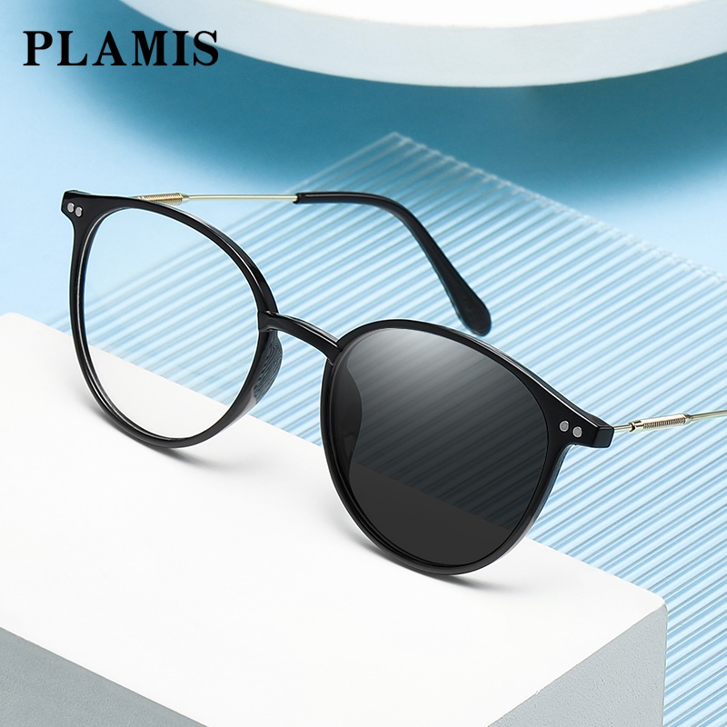 Kính mắt PLAMIS gọng kim loại chống tia bức xạ và ánh sáng xanh thời trang dành cho cả nam và nữ