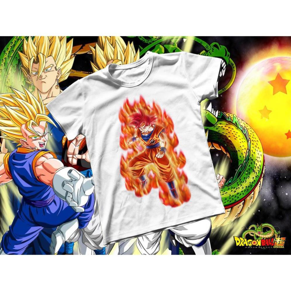 XẢ KHO Áo thun Cotton Unisex - Anime - Dragon Ball - Songoku SSJ Legend