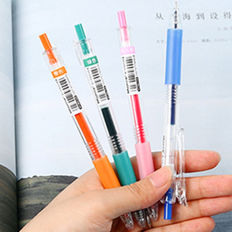 Set 12 Bút Mực Gel Ngòi 0 5mm Có Thể Thu Gọn Màu Sắc Ngọt Ngào