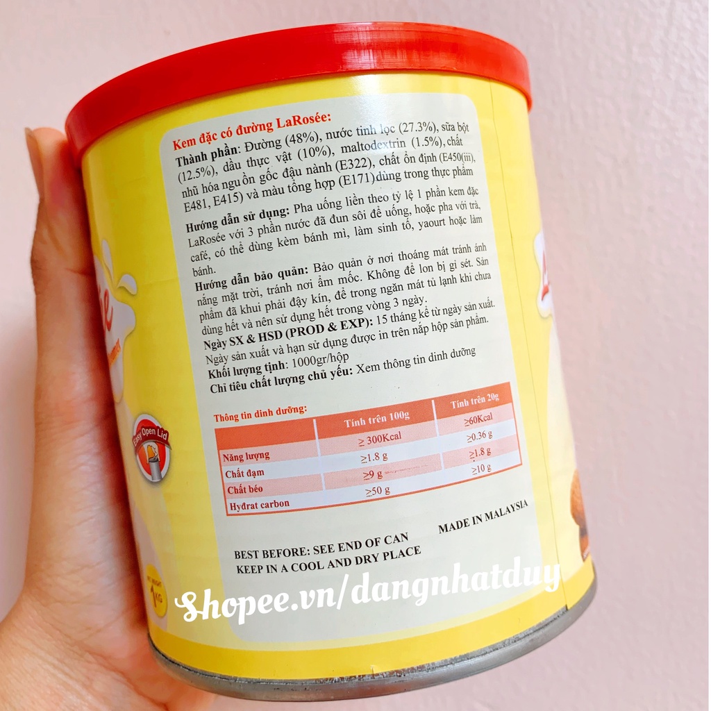 Sữa đặc có đường Larosee 1KG Malaysia