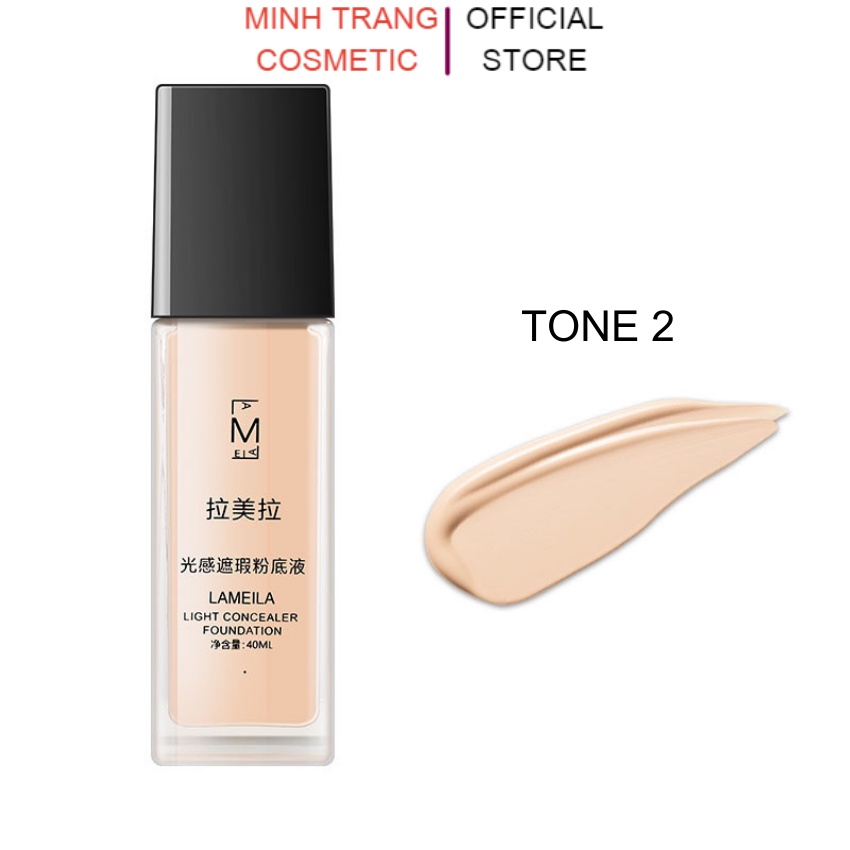 Kem nền Lameila Light Concealer Foundation 3020,kem dưỡng ẩm,dưỡng trắng da mềm mịn,kiềm dầu,che khuyết điểm làm sáng da