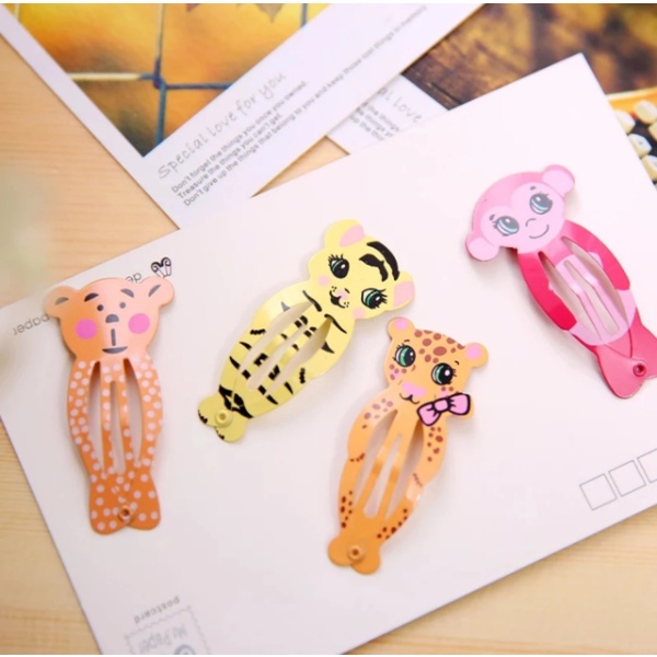 [sale sập sàn] set 3 kẹp tóc cho bé mẫu hoa quả và mẫu thú