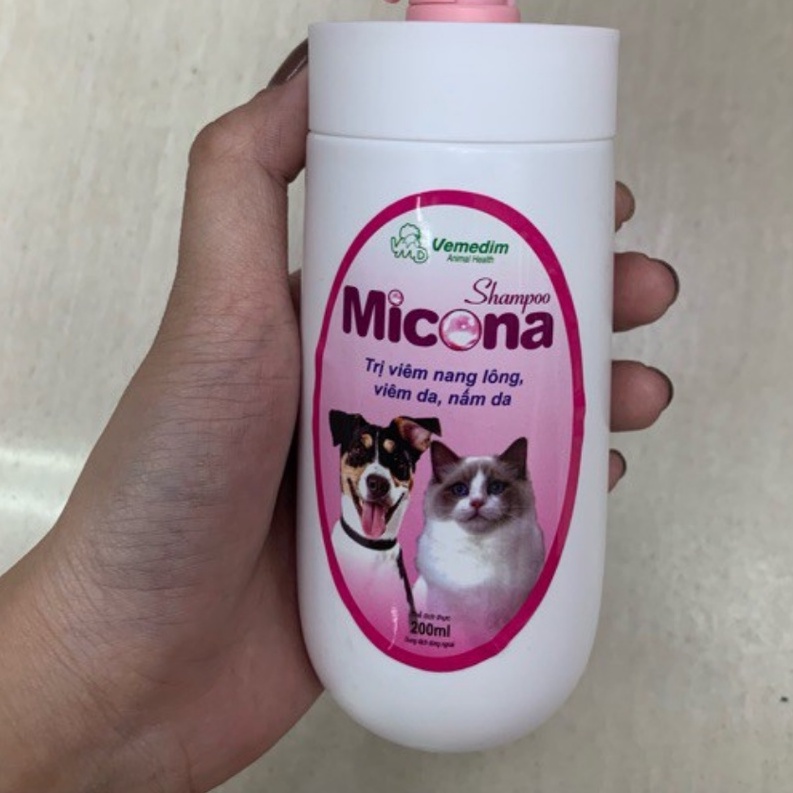 Sữa tắm diệt nấm toàn thân cho chó mèo Micona Shampoo 200ml