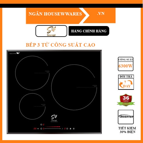 Bếp 3 Từ, Bếp Từ Vuông Smaragd Dormund ✅BH 2 năm