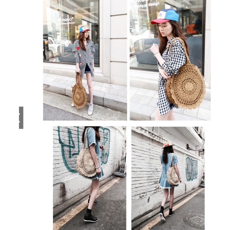 Túi Cói Túi Handmade ,Vintage ,Túi Cói Đi Biển