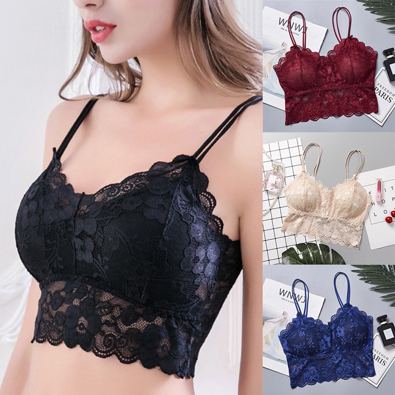 Áo ngực không gọng phối ren kiểu dáng quyến rũ