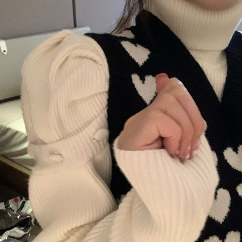 Áo dệt kim không tay phong cách Hàn Quốc xinh xắn dành cho nữ