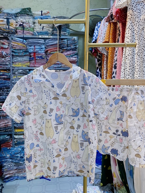 Bộ Pijama bộ đồ ngủ quần cộc bộ mặc nhà chất thô cao cấp [ ảnh thật tự chụp] | BigBuy360 - bigbuy360.vn