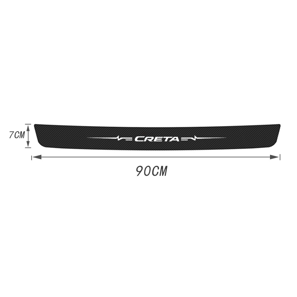 Đề Can Sợi Carbon Dán Bảo Vệ Cốp Xe Hơi Hyundai Creta Sonata Kicks Reina