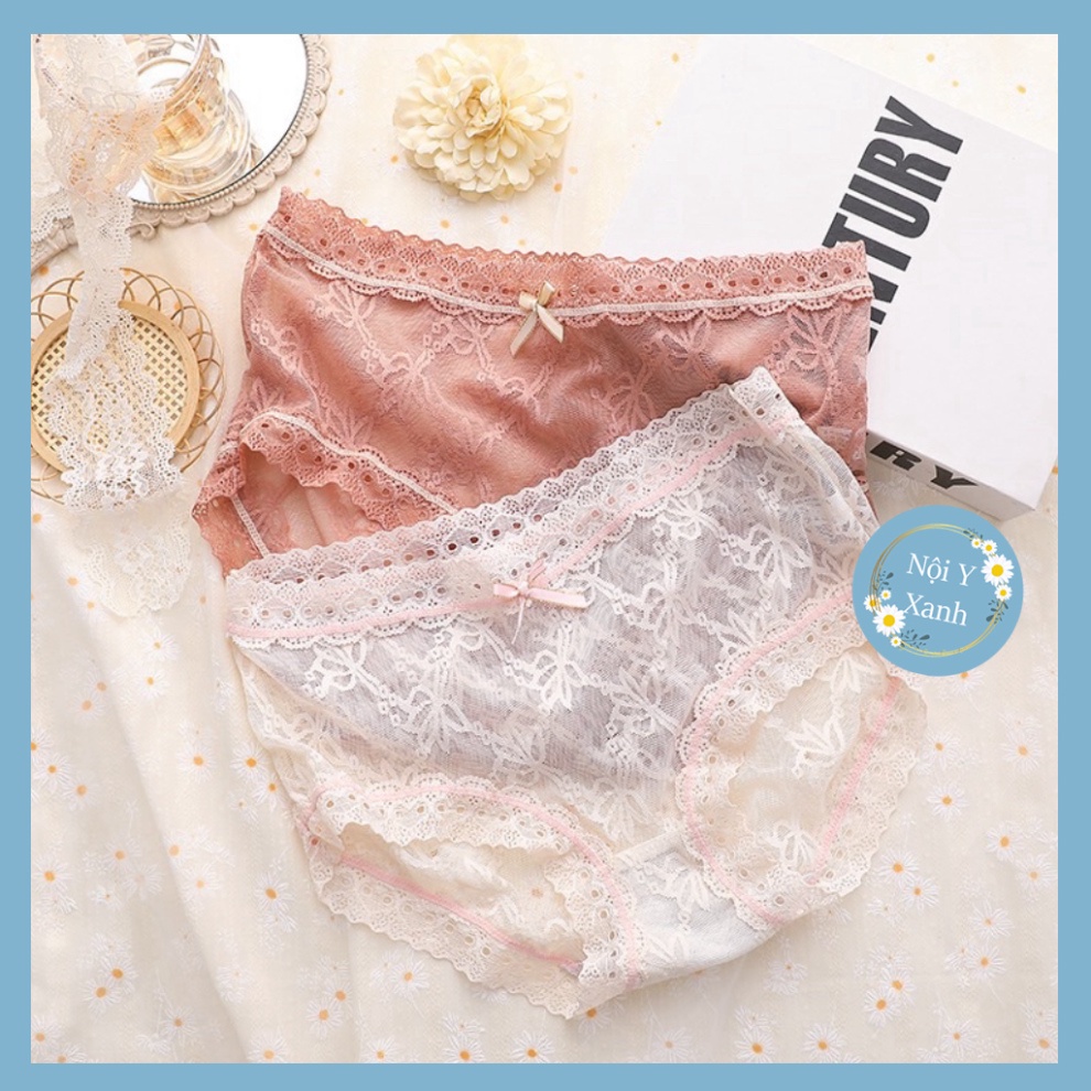 Quần Lót Nữ ❤️ Tàng Hình Xuyên Thấu Ren Hoa Cao Cấp 2033 Nội Y Xanh chất thoáng mát cao cấp