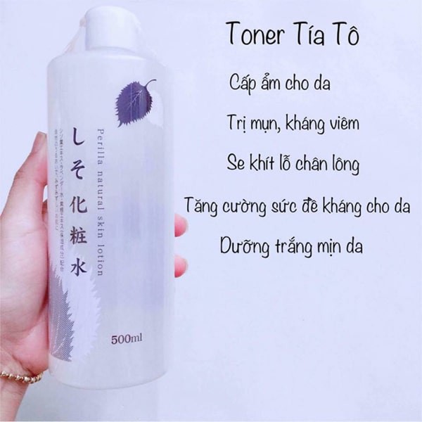 Nước hoa hồng FREESHIP Nước hoa hồng Dokudami Lá Tía Tô dành cho da dầu da mụn Nhật Bản 500ml