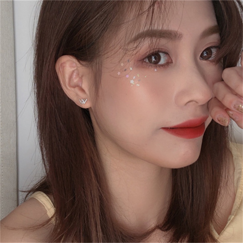 Khuyên Tai Đính Đá Kiểu Chữ V Đôi Thời Trang Dành Cho Nữ F804