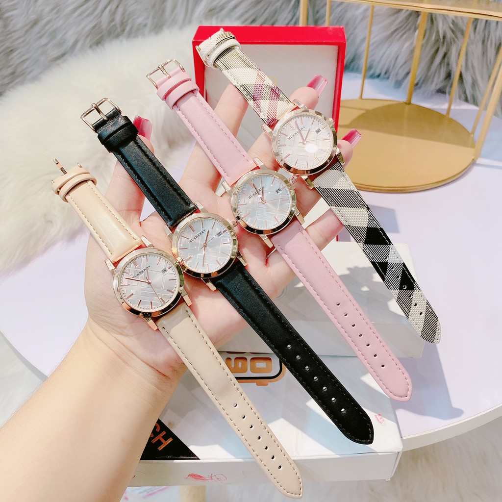 Đồng hồ nữ BEBR dây da mềm bền đẹp sang trọng đeo cực sáng tay và nổi bật, chống nước, bảo hành 1 năm