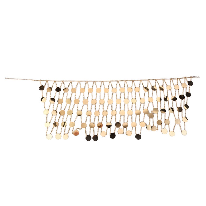 Dây xích lưới phối các điểm tròn lấp lánh đeo thắt lưng trang trí váy múa bụng / đồ bơi đi biển cho nữ