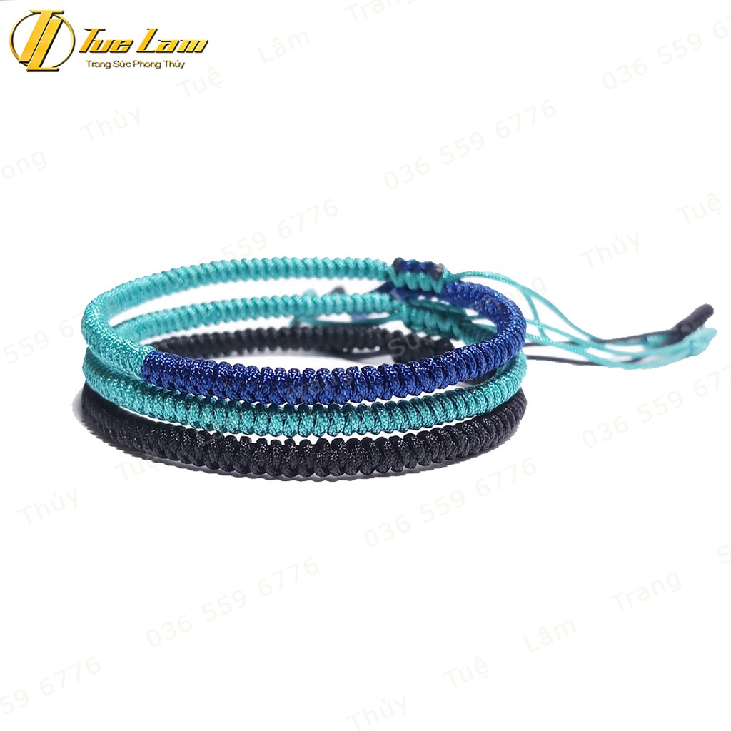 [DIY bracelets] Set 3 vòng tay may mắn Tibets tông xanh dương hợp mệnh - Tuệ Lâm