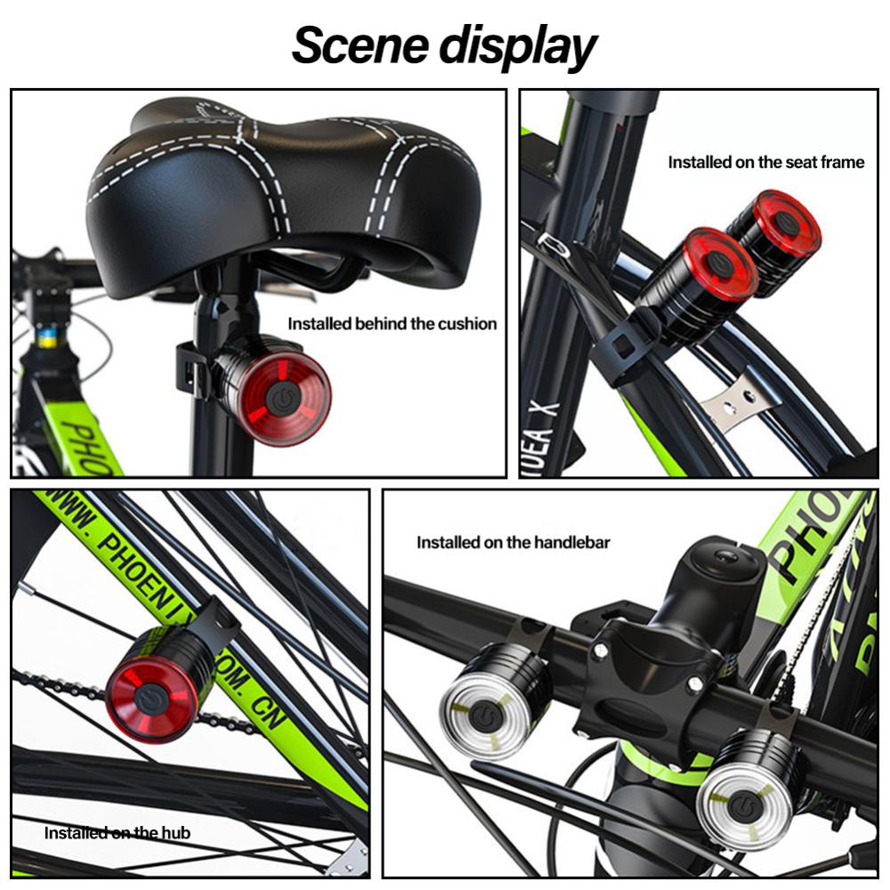 Đèn LED Cảnh Báo Bằng Hợp Kim Nhôm Gắn Đuôi Xe Đạp Leo Núi F5S3