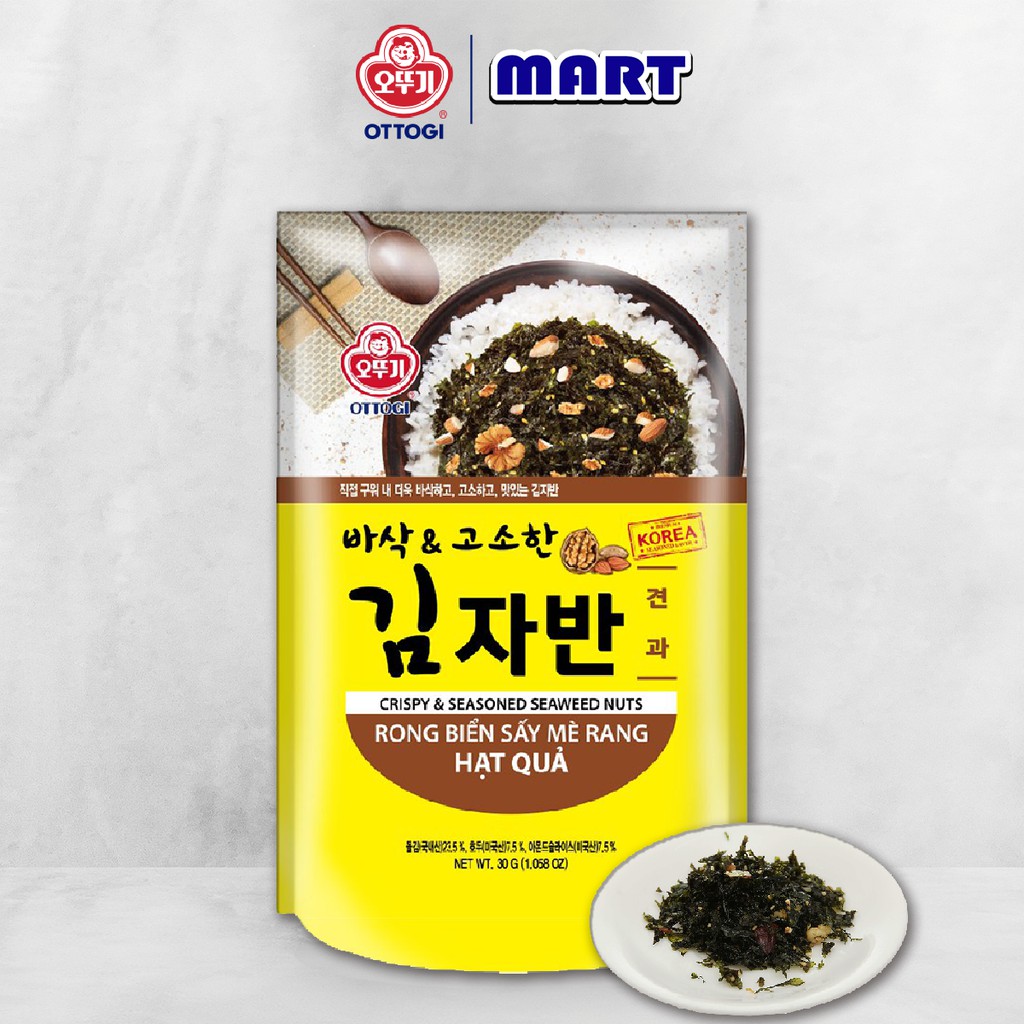 [FREESHIP❤️] - Rong Biển Sấy Mè Rang Ottogi vị hạt quả 30g