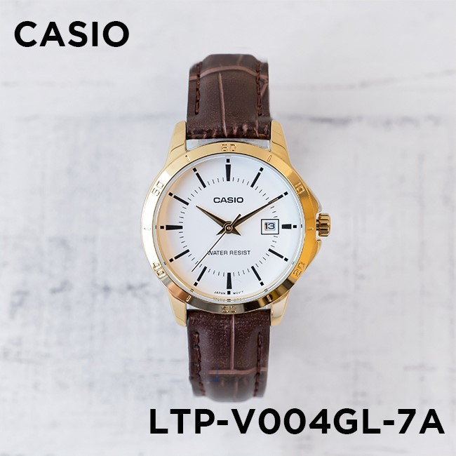 [FREESHIP] Đồng hồ nữ dây da Casio Standard LTP-V004GL-7AUDF chính hãng Anh Khuê