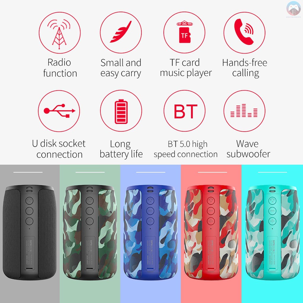 Loa Bluetooth Không Dây Tích Hợp Đèn Led Nhiều Màu Hỗ Trợ Mp3 Fm Tf Và Điều Khiển Từ Xa