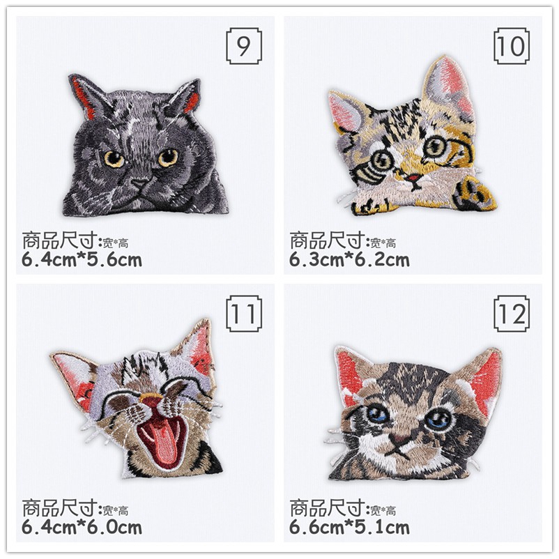 Sticker Ủi Thêu Hình Mèo