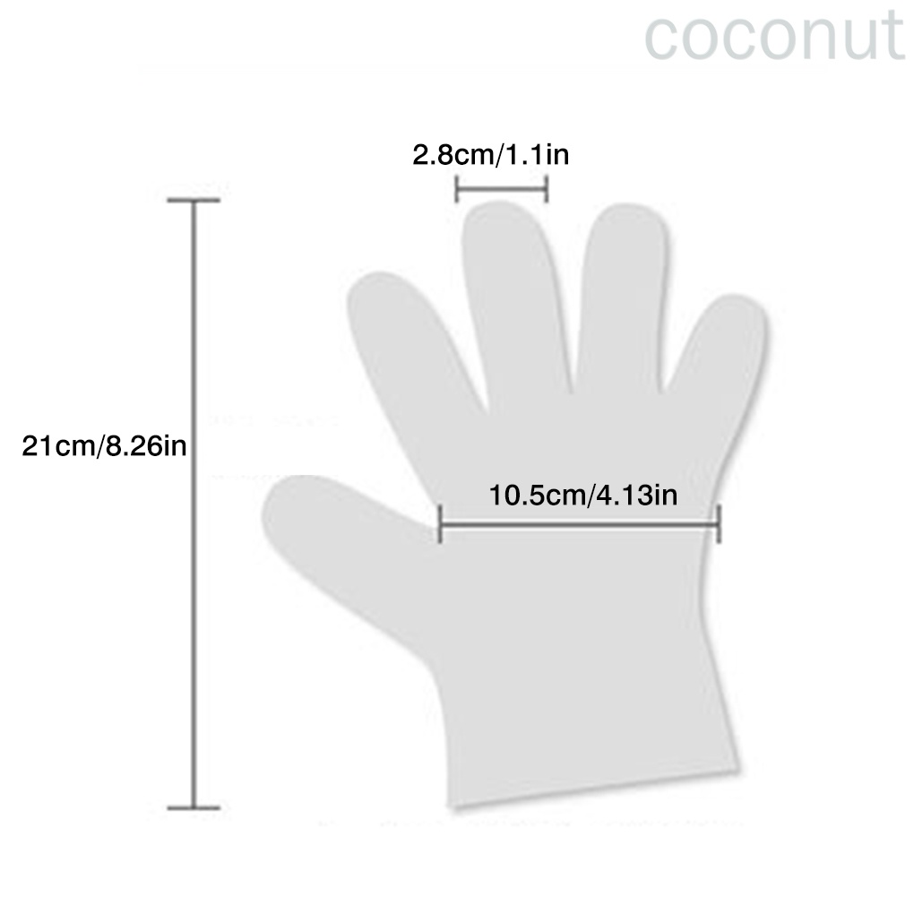 Set 100 Găng Tay Vệ Sinh Bằng Pe Trong Suốt Chống Trượt Dùng Một Lần Cho Trẻ Em