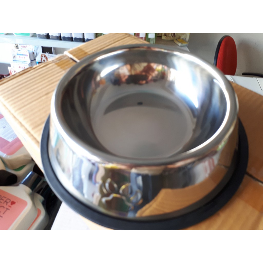 Bát inox cao cấp chống trơn trượt đựng thức ăn cho chó mèo