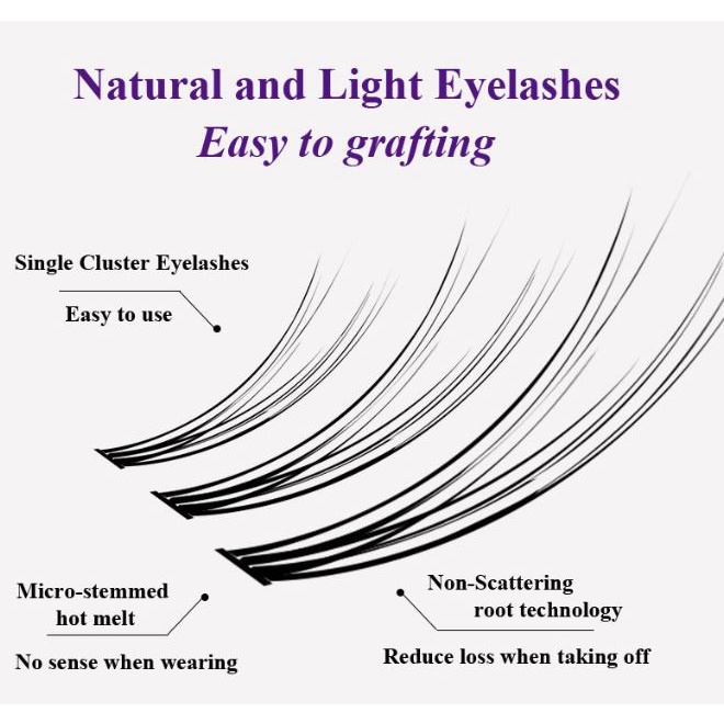 Set mi giả nối sợi 3in1 tặng kèm nhíp gắp + keo dán