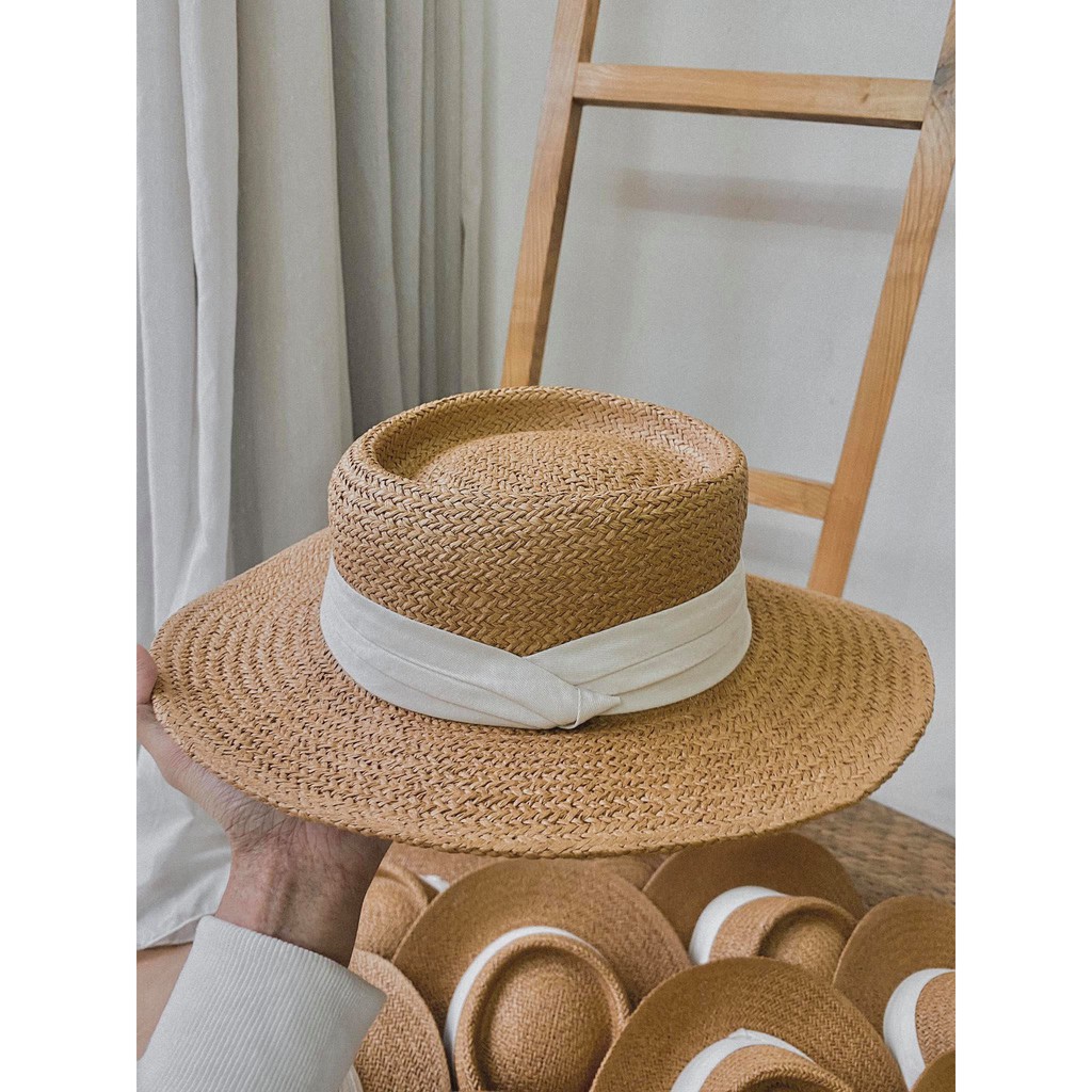 Mũ cói gaucho form đẹp loại 1 có dây điều chỉnh (Ảnh thật)