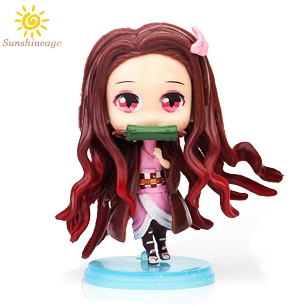 1 Set 6 Mô Hình Nhân Vật Anime Dễ Thương
