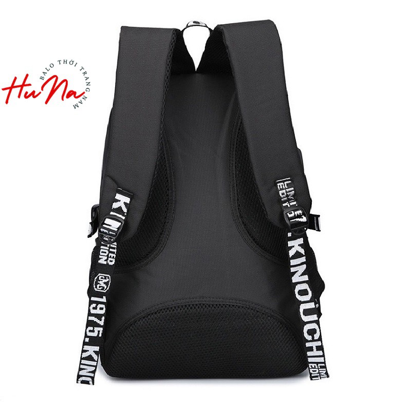Balo laptop 15.6 inch Huna đi học thời trang, balo nam chống nước có phản quang