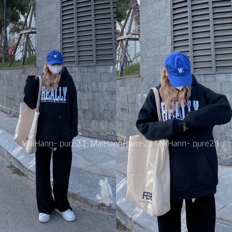 Hoodie nỉ lót bông chữ Relly quảng châu | BigBuy360 - bigbuy360.vn